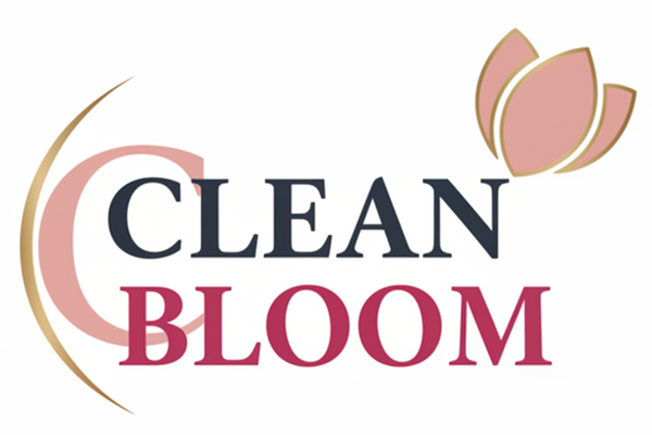 Clean Bloom Logo Stacked